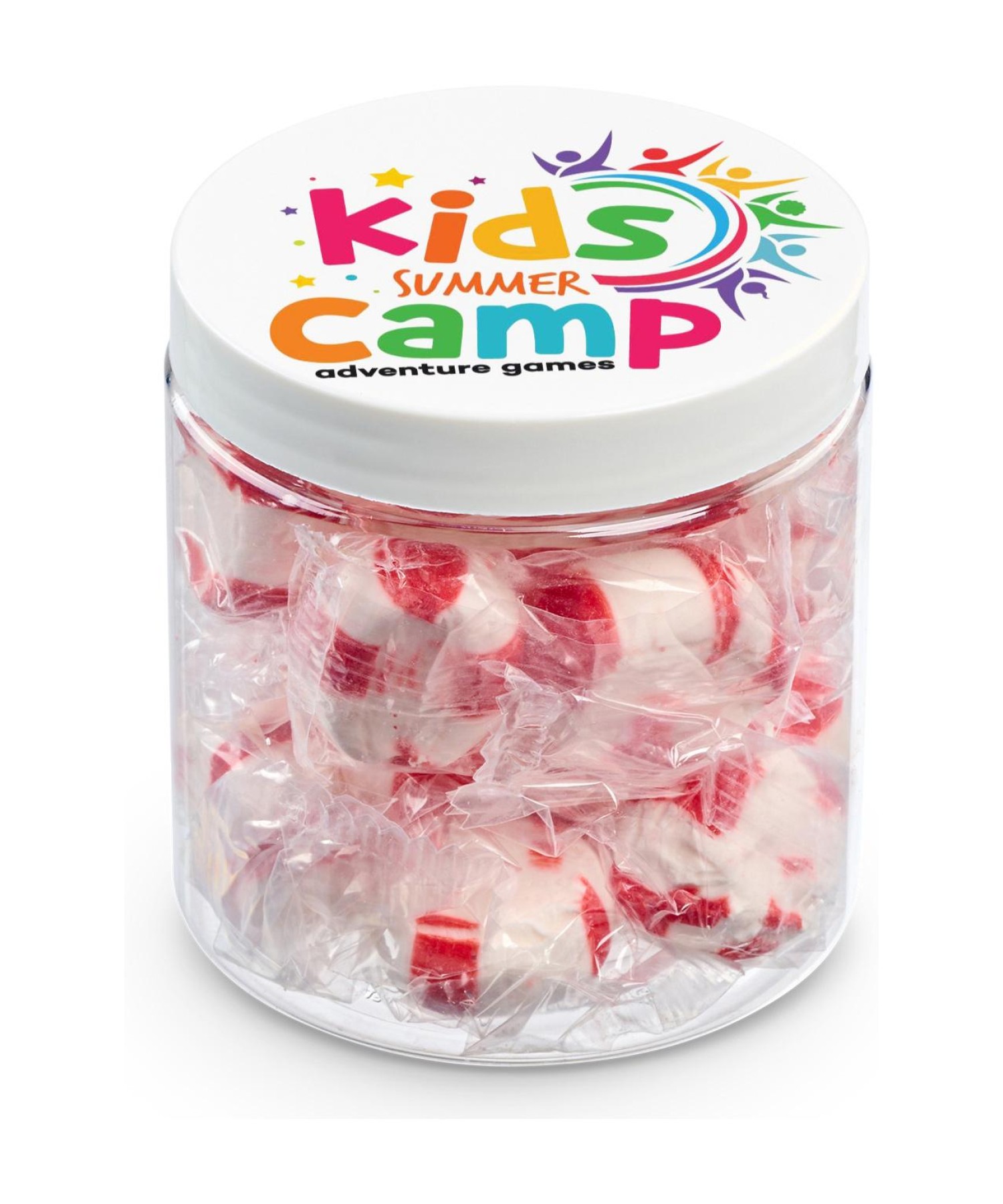 Union Printed - 4 oz jar of Starlight mints with a full color imprint on the lid