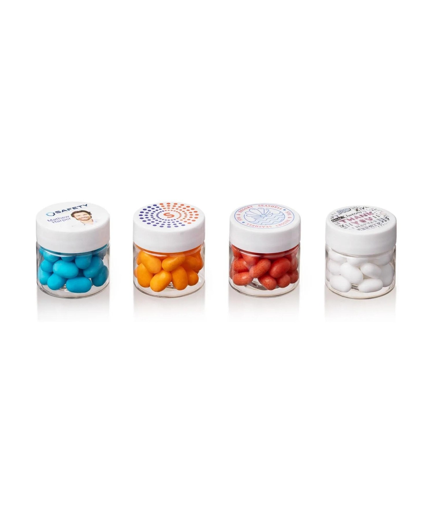 Union Printed - 1/2 oz jar of mini mints with a full color imprint on the lid