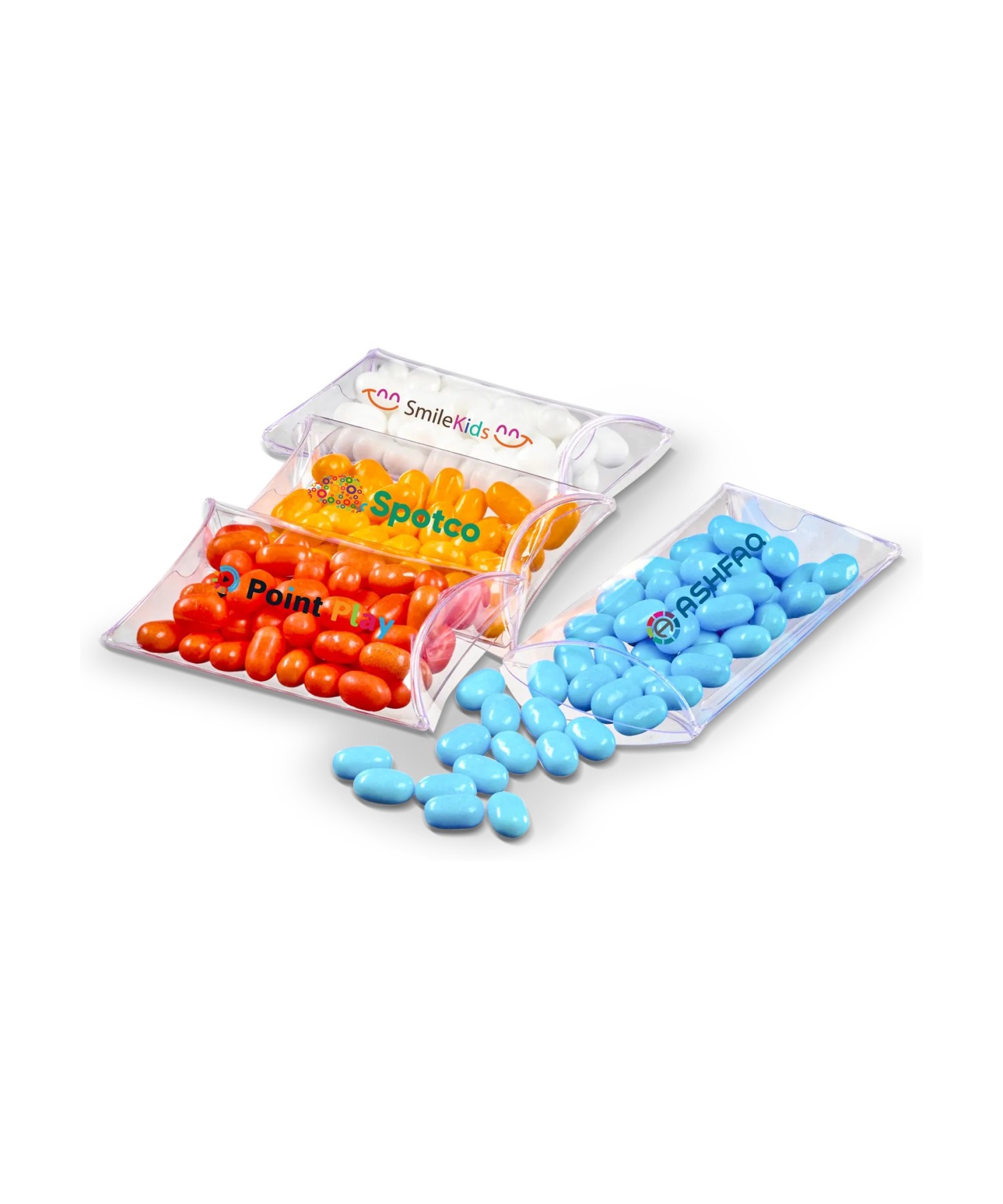 Union Printed - 3" pillow box of mini mints with a full color logo imprint on the box