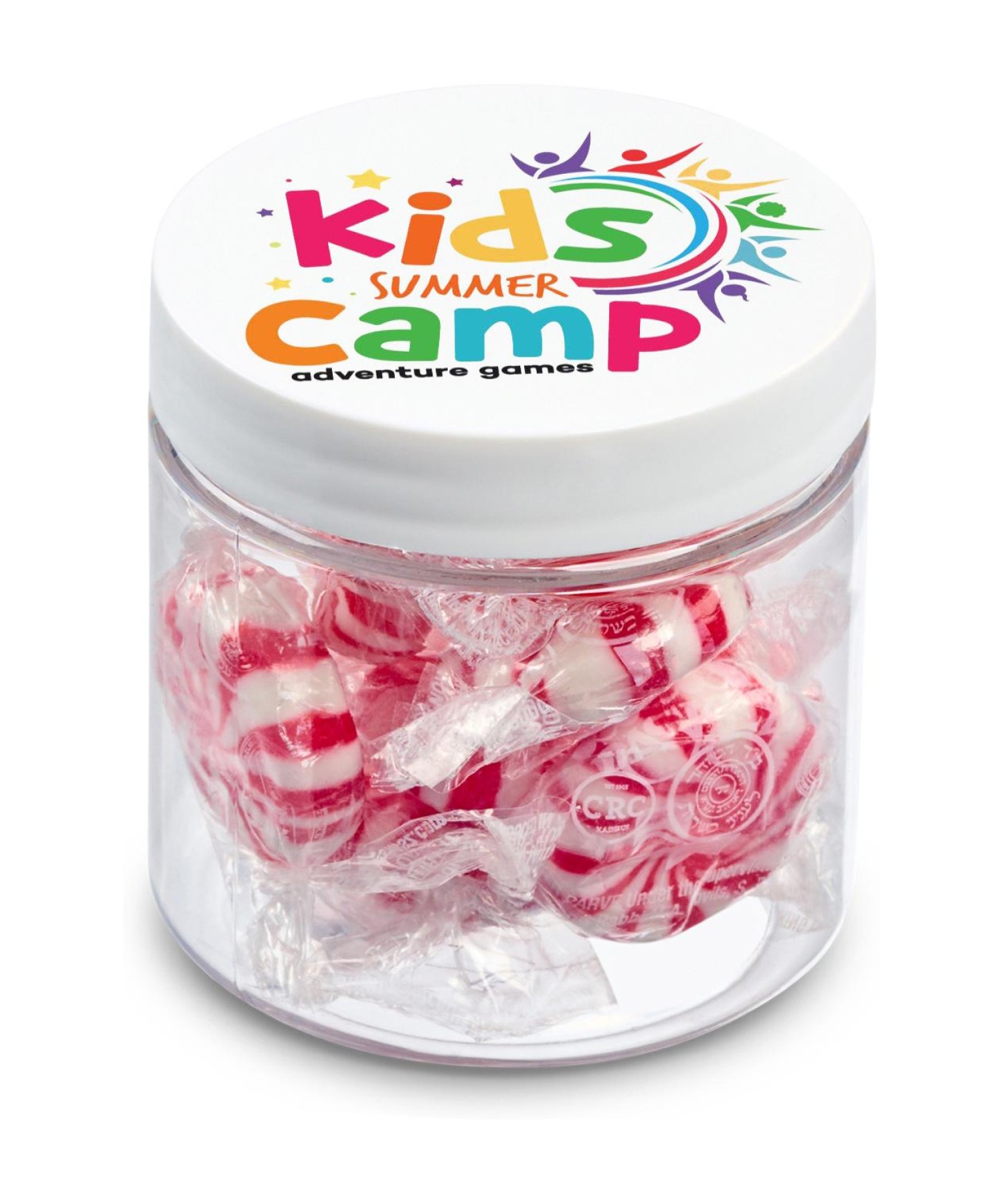 Union Printed - 4 oz jar of starlight mints with a full color imprint on the lid