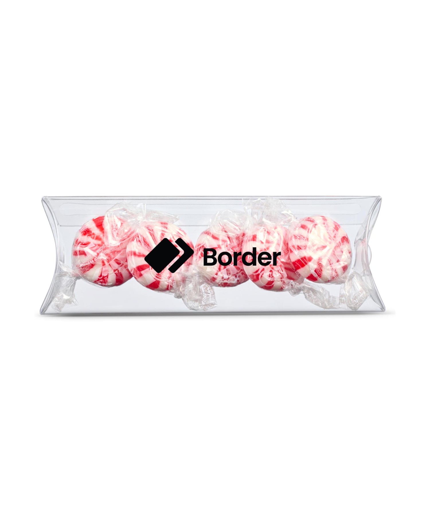 Union Printed - 5" pillow box of starlight mints with a full color logo imprint on the box
