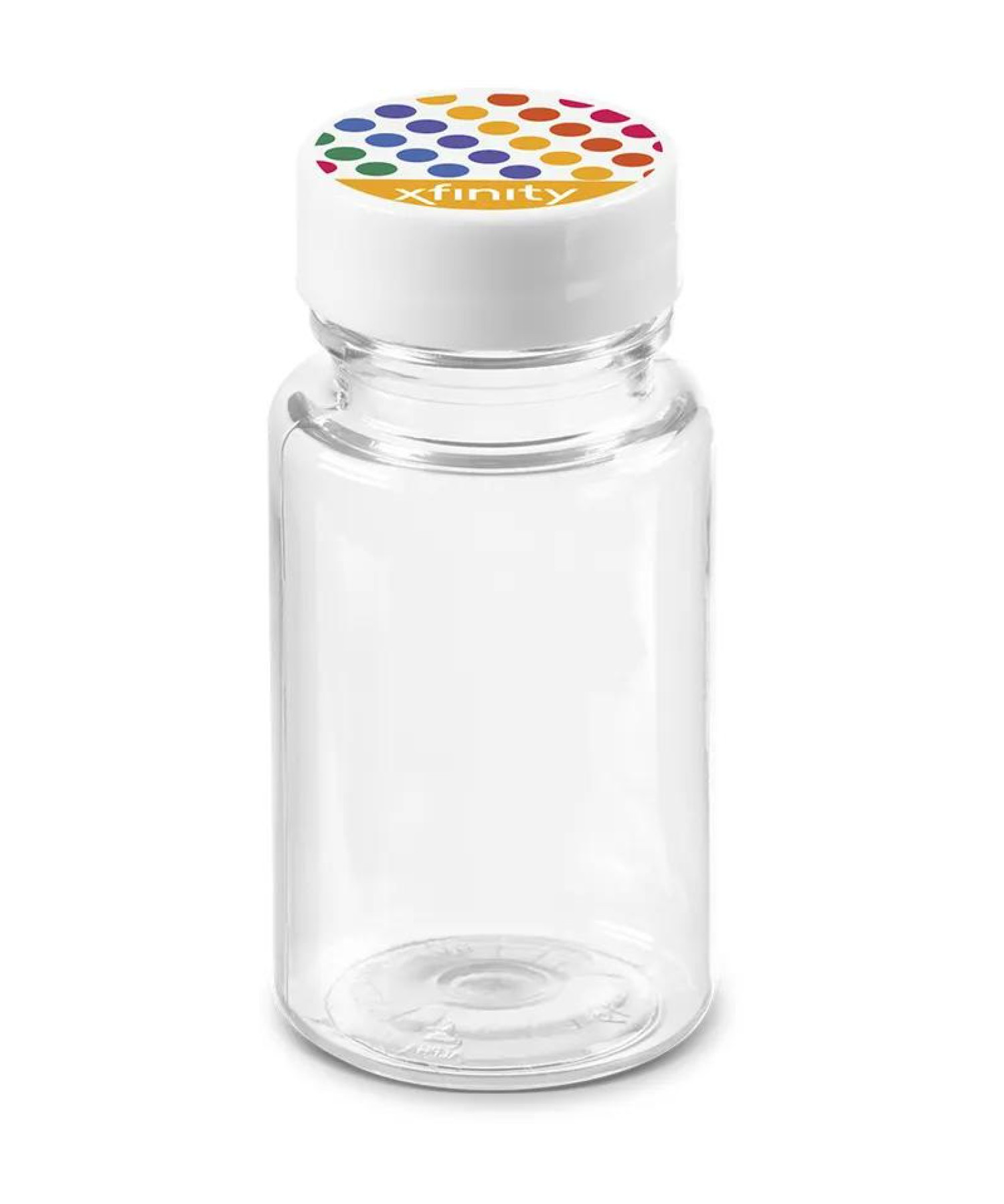 Union Printed - 1.3 oz empty bottle with lid for your own candy, mini gifts or event fill, with a full color imprint on the lid
