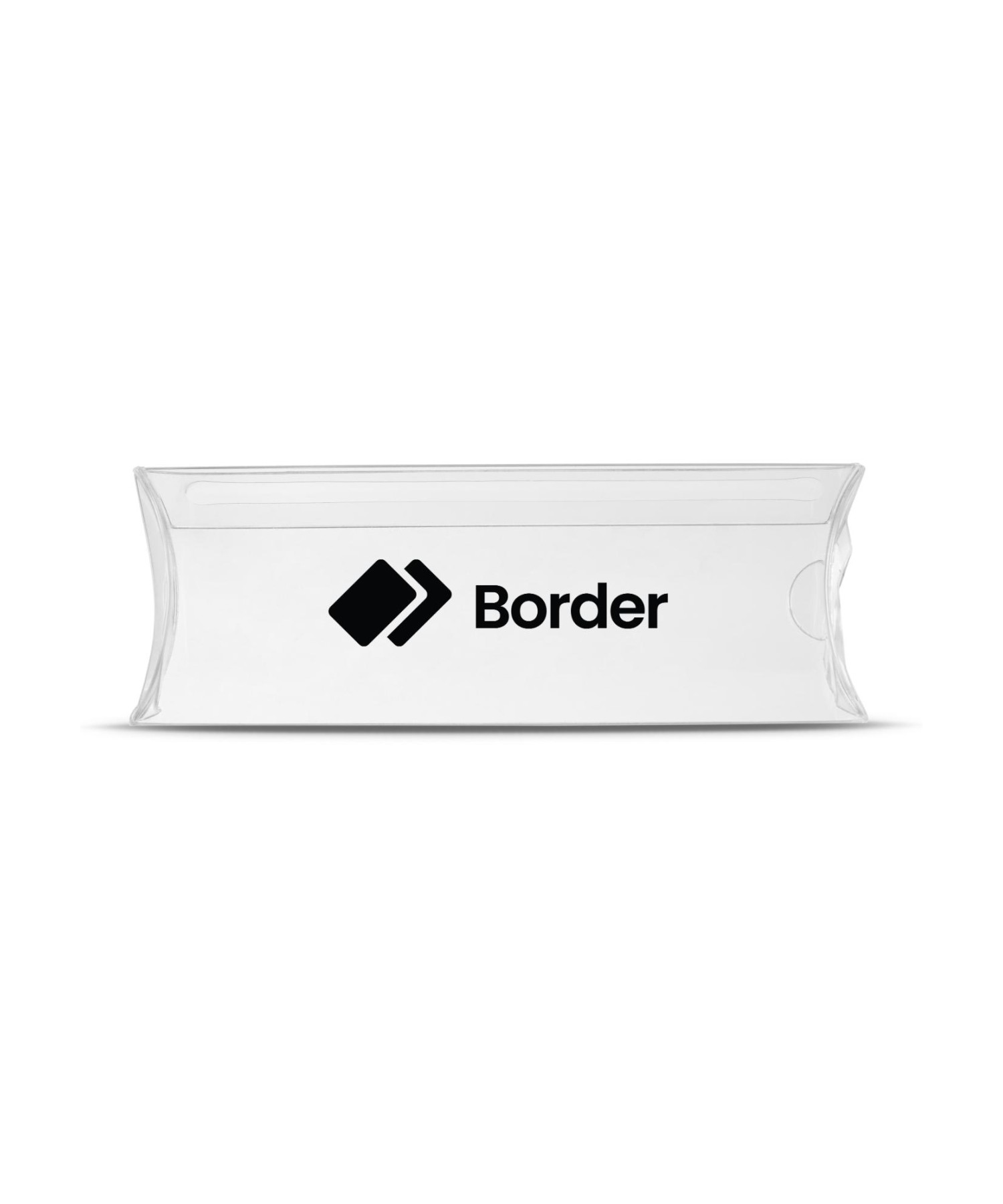 Union Printed - 5" empty clear pillow box with full color printing for premium giveaways and gift presentations