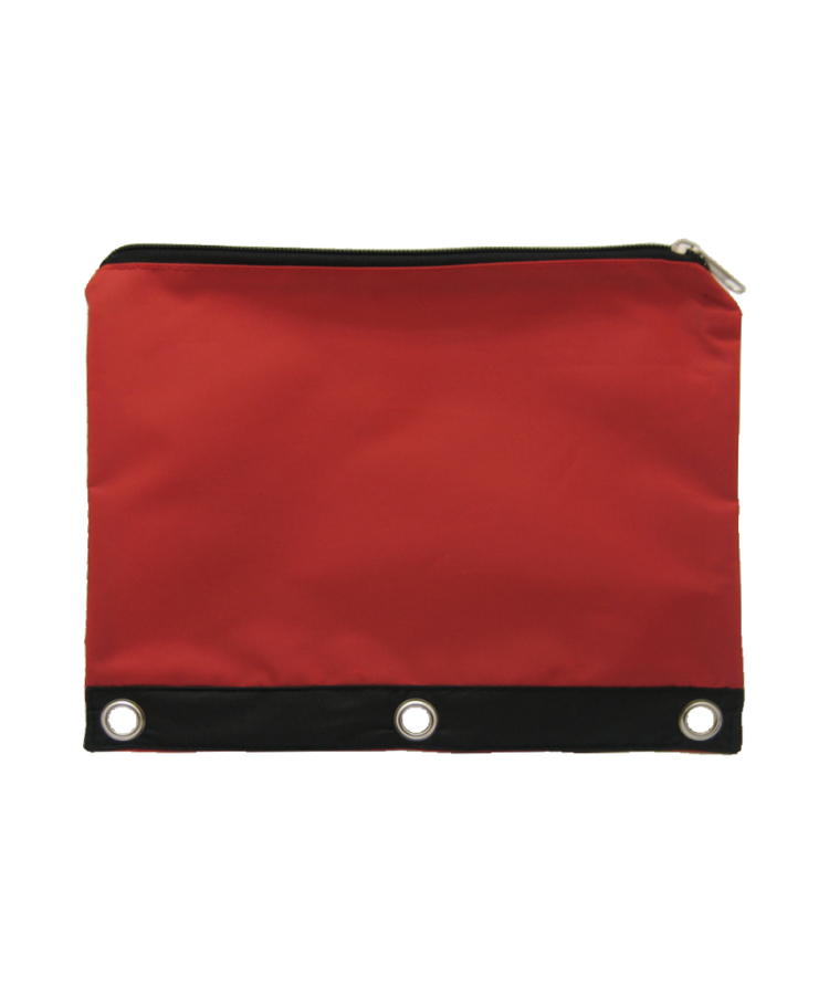 Union Printed - 3-Ring Pencil Pouch - sized to fit mosty 3-ring binders - 1-Color — Red