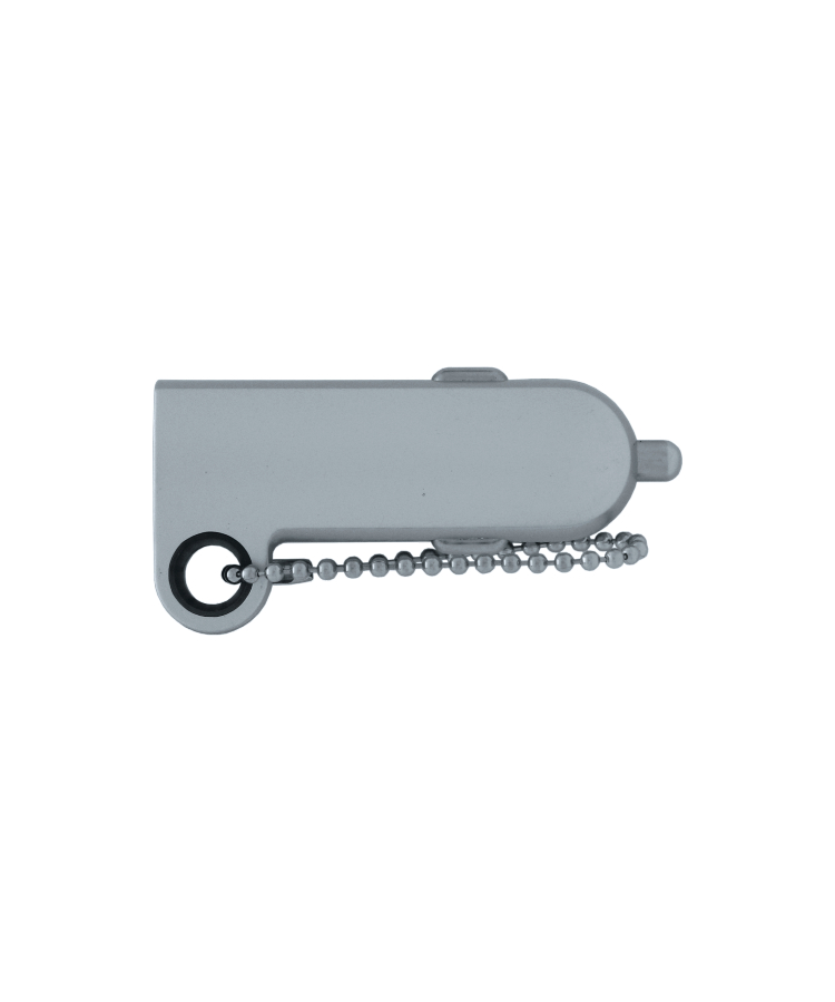 Keychain USB Car Charger — Silver