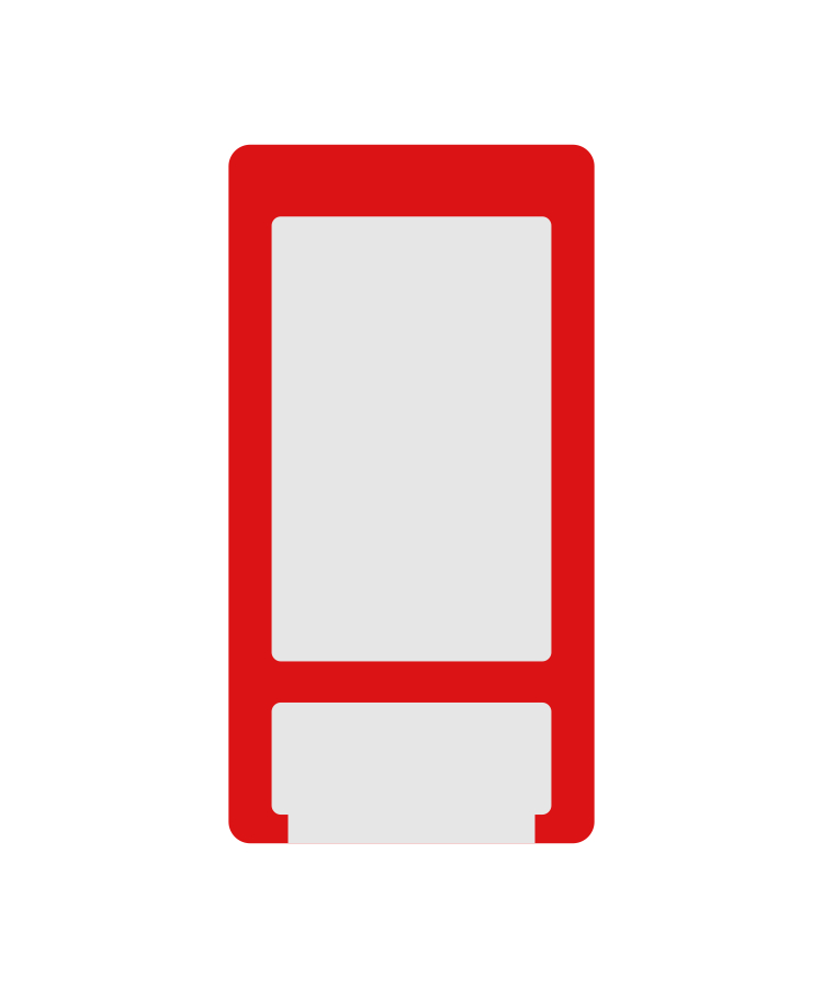 Union Printed - Phone Stand with Ruler — Red