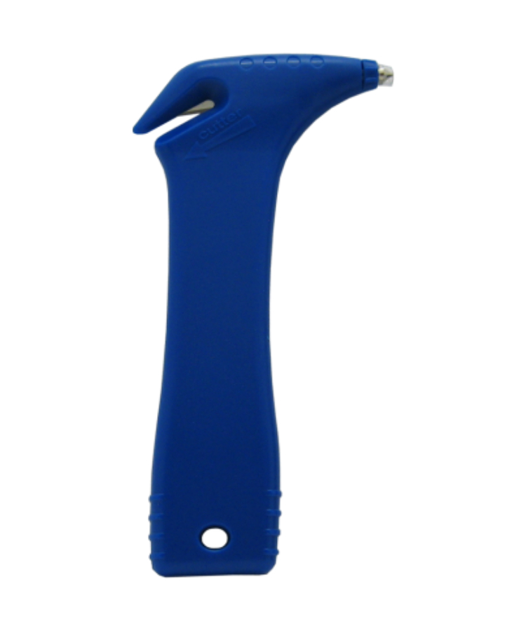 Union Printed  - Car Safety Tool - ABS plastic steel-pointed hammer and seatbelt cutter - 1-Color — Blue