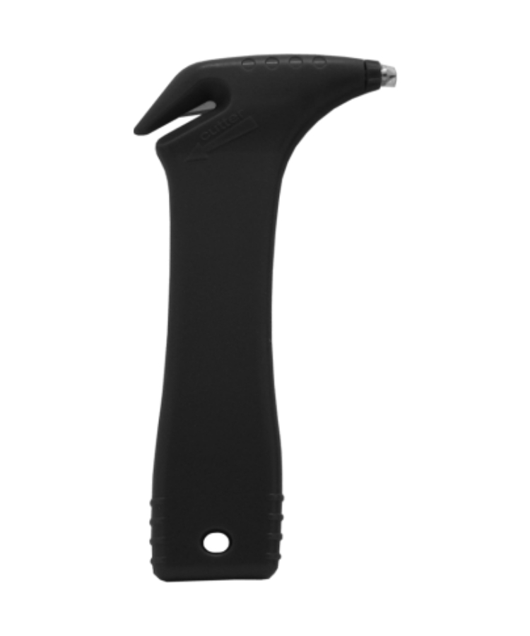 Union Printed  - Car Safety Tool - ABS plastic steel-pointed hammer and seatbelt cutter - 1-Color — Black