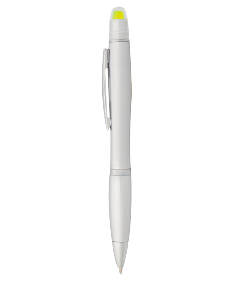 Union Printed - Gel Highlighter Twist Pen with 1-Color Logo — Silver