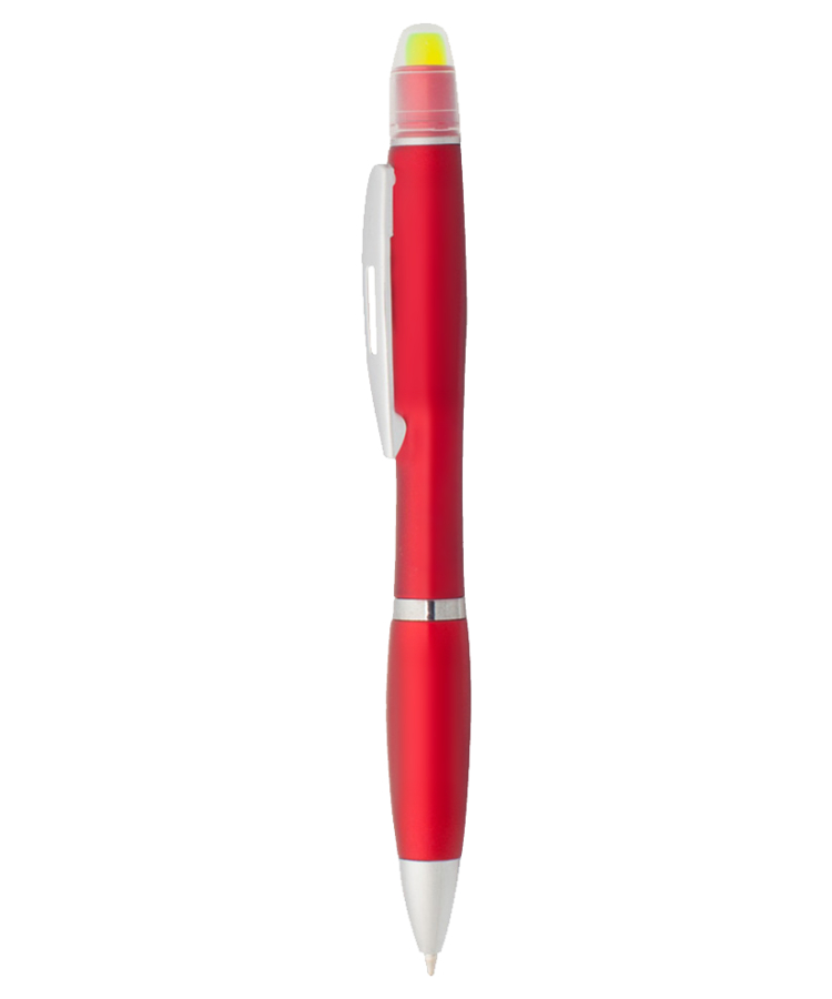 Union Printed - Gel Highlighter Twist Pen with 1-Color Logo — Red