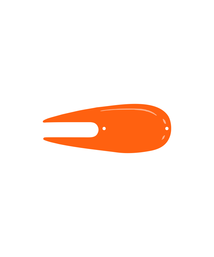 Union Printed - Golf Divot Repair Tool — Orange