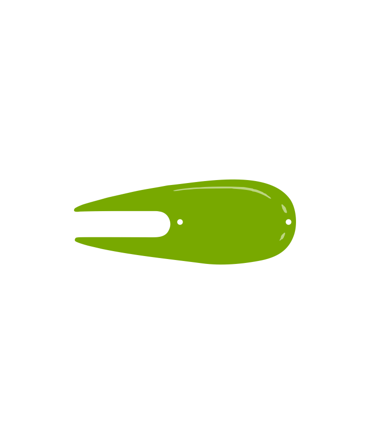 Union Printed - Golf Divot Repair Tool — Lime Green