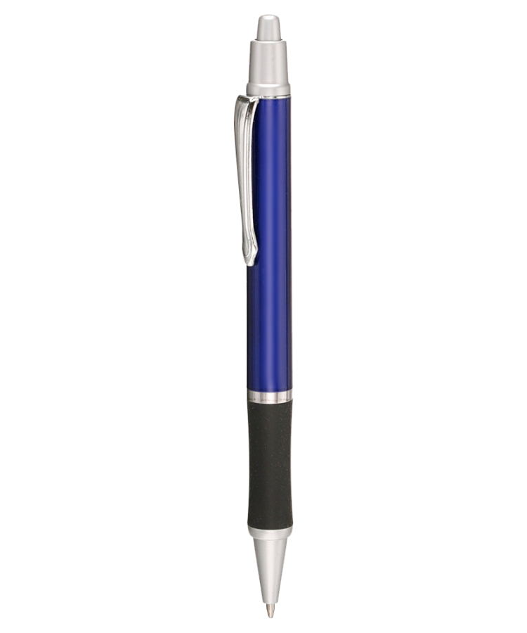 Union Printed - Agleam - Click Pen with Black Rubber Grip — Blue