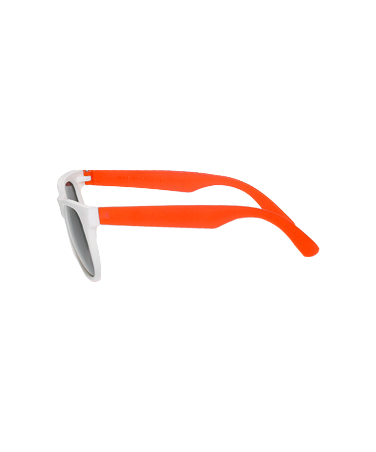 Union Printed - Economy White Face Two-Tone Sunglasses with 1-Color Logo — Orange