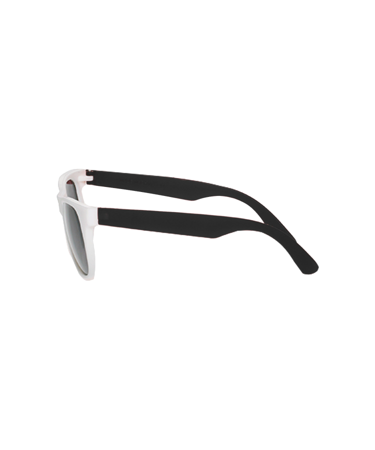 Union Printed - Economy White Face Two-Tone Sunglasses with 1-Color Logo — Black