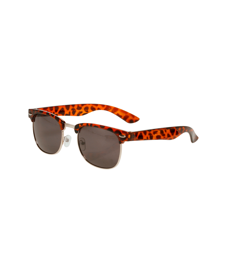 Half Frame Semi-Rimless Sunglasses — Orange