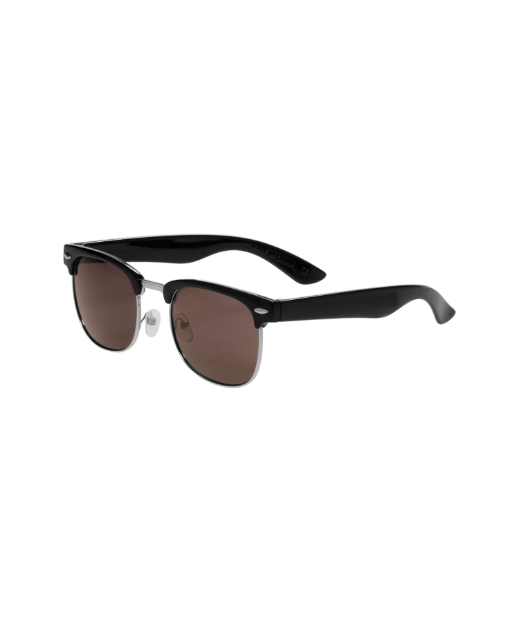Half Frame Semi-Rimless Sunglasses — Black