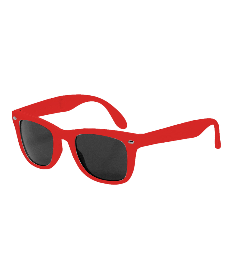 Union Printed - Foldable Sunglasses with 1-Color Logo — Red