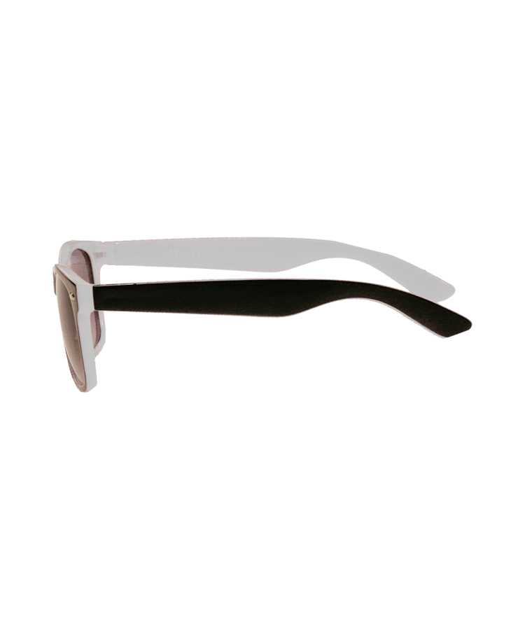 Union Printed - Two Color Black Sunglasses with 1-Color Logo — White