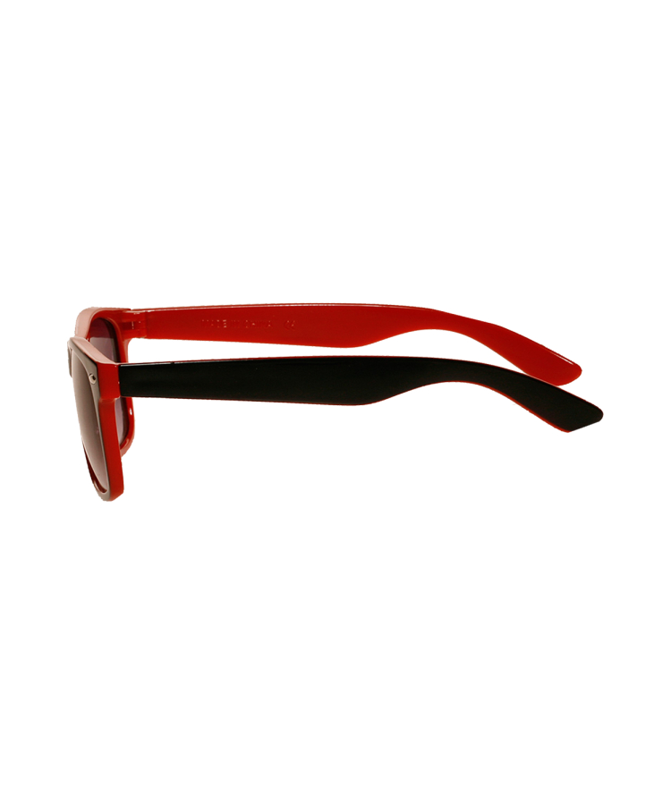 Union Printed - Two Color Black Sunglasses with 1-Color Logo — Red