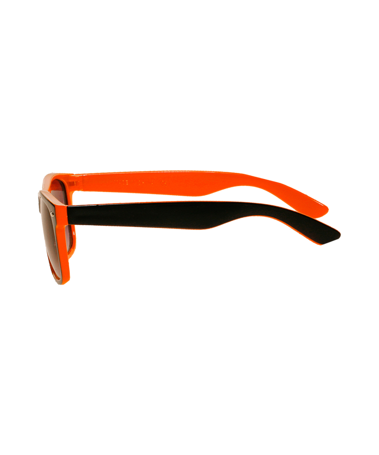 Union Printed - Two Color Black Sunglasses with 1-Color Logo — Orange