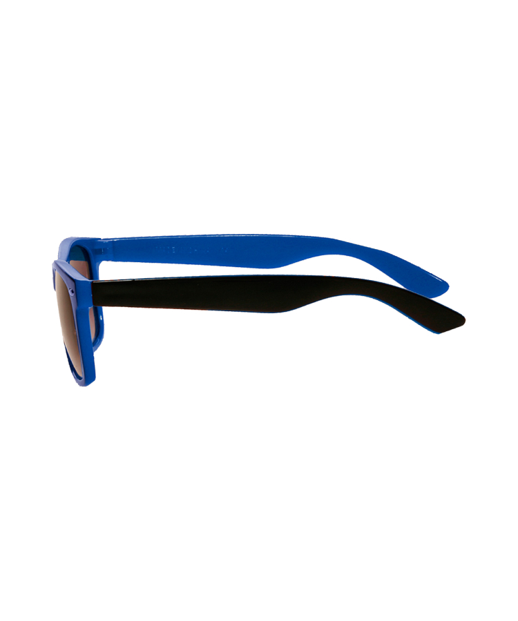 Union Printed - Two Color Black Sunglasses with 1-Color Logo — Blue