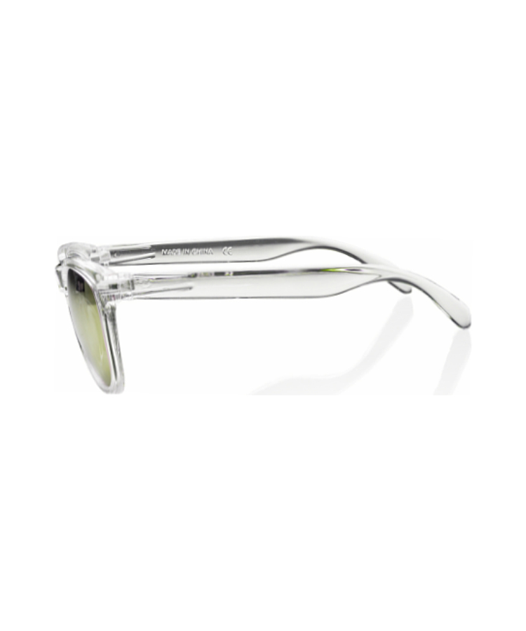 Union Printed - Crystalline Mirrored Sunglasses with 1-Color Logo — Yellow