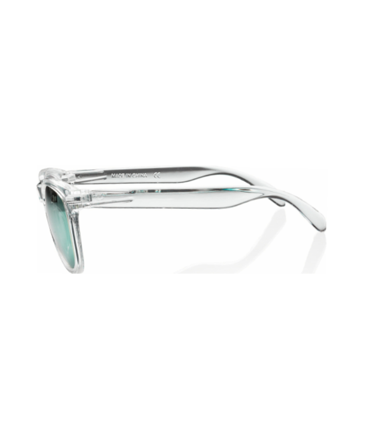 Union Printed - Crystalline Mirrored Sunglasses with 1-Color Logo — Green
