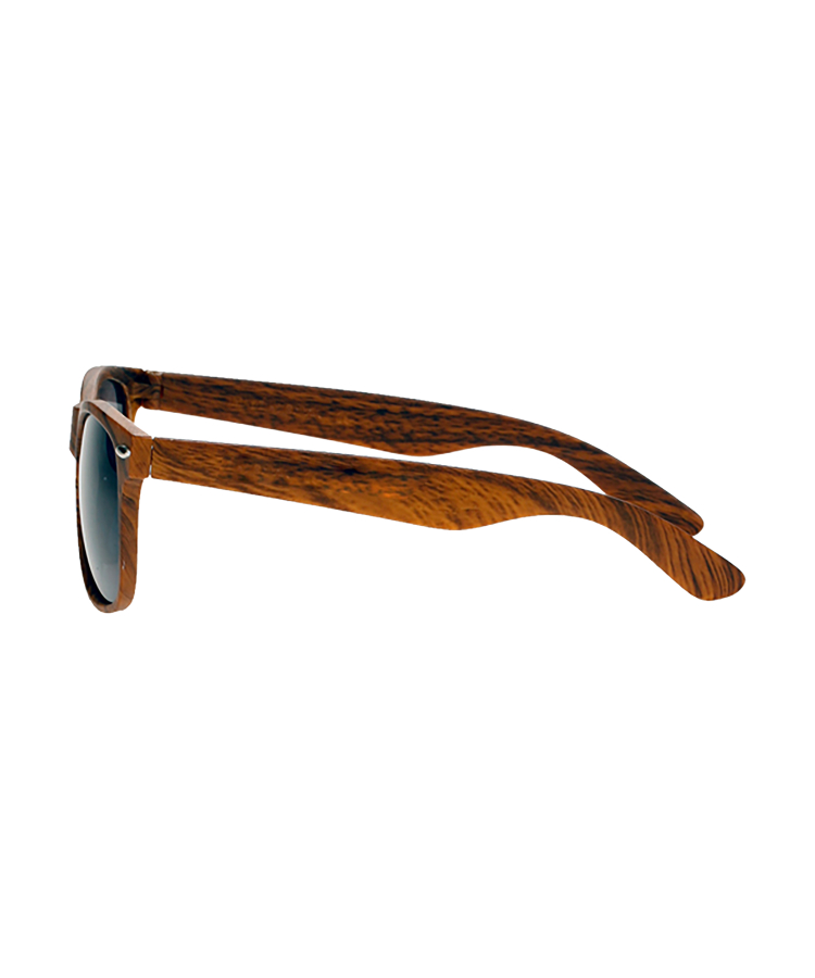 Retro Woodgrain Sunglasses — Natural