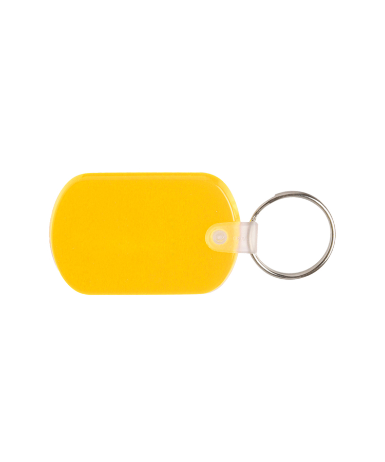 Union Printed - Soft Plastic Keychain Key Tag with 1-Color Logo — Yellow