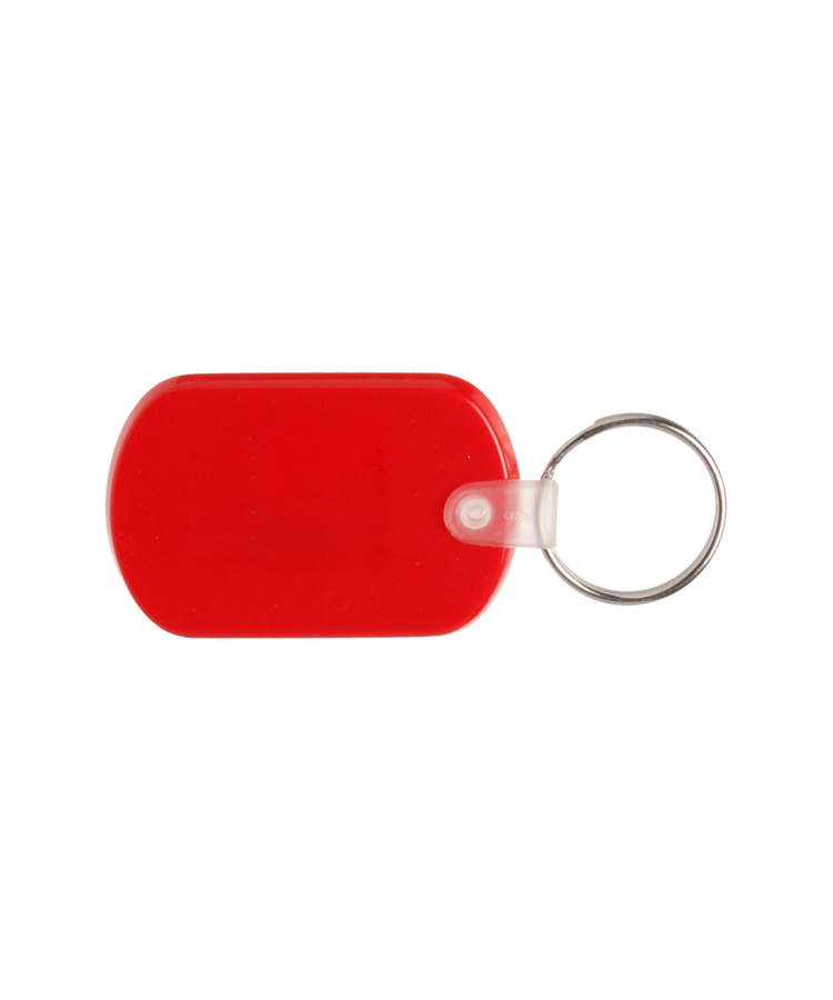 Union Printed - Soft Plastic Keychain Key Tag with 1-Color Logo — Red