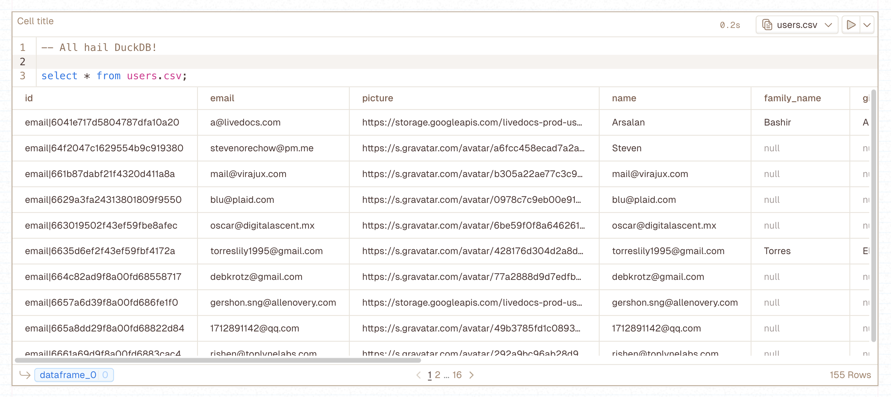 Using files in Python cells
