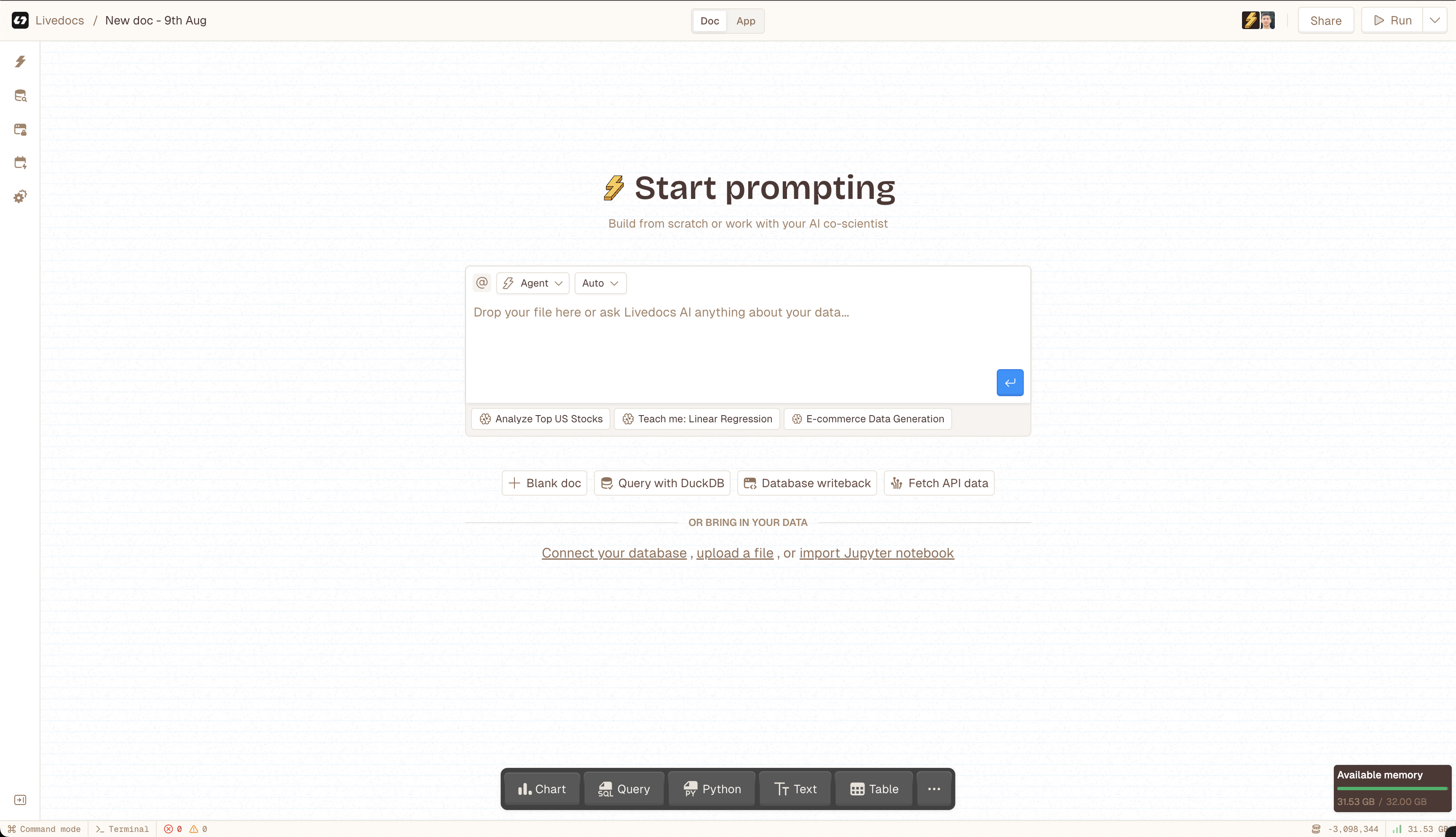 Getting started with Livedocs AI