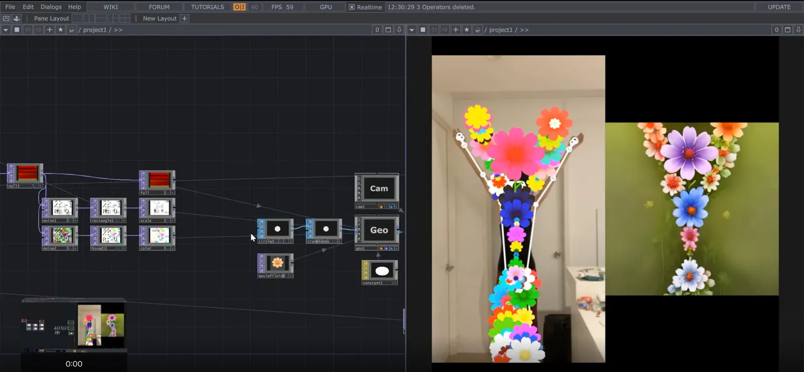 Body Tracking Flower Guy