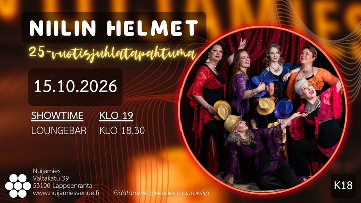Niilin Helmet 25-vuotisjuhlatapahtuma
