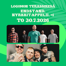 Logomon Terassikesä 2026: ENDSTAND, NYRKKITAPPELU, +1 K-18