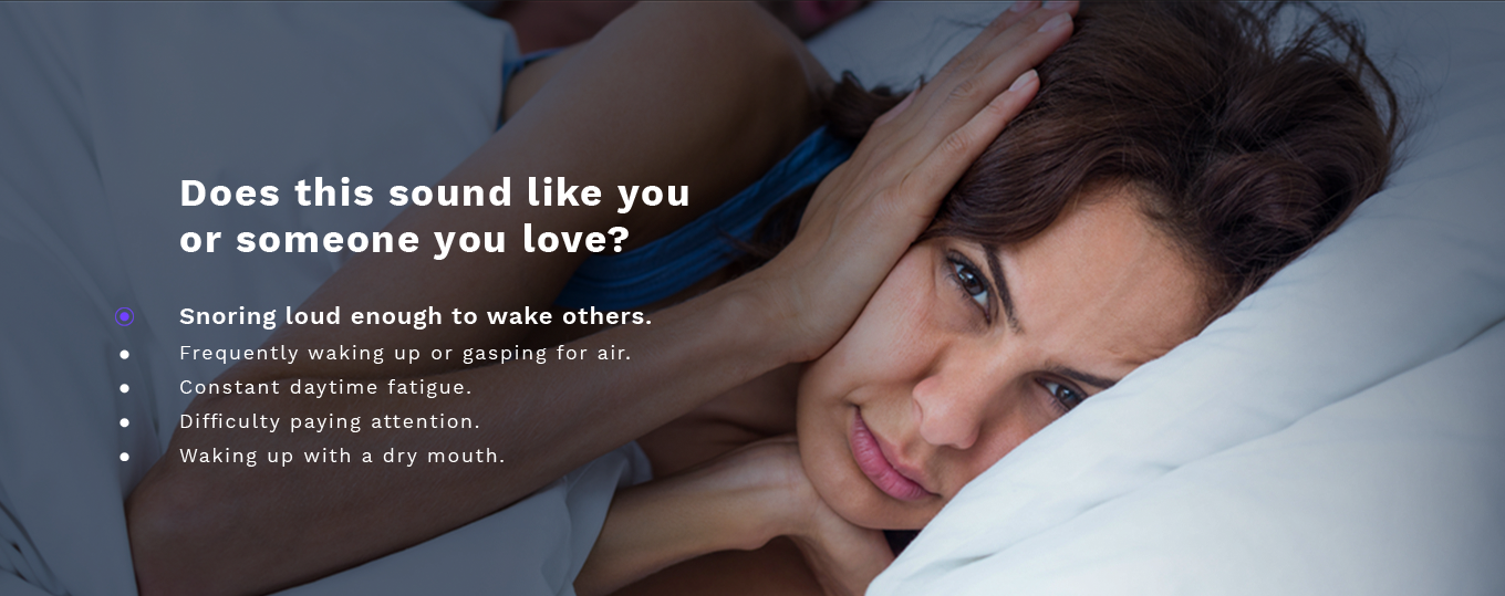 Snoring loud enough to wake others.