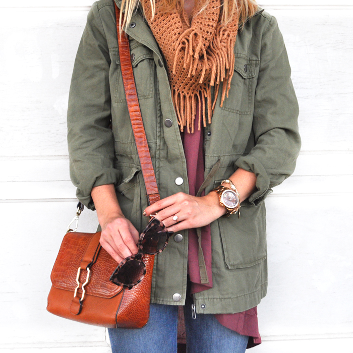 Fall Style Inspiration: Olive Jeans and Cozy Layers