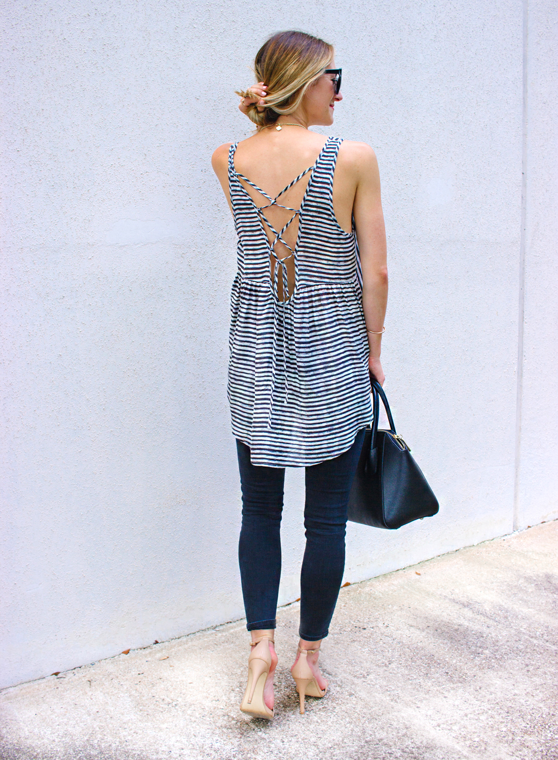 livvyland-blog-hi-lo-striped-strappy-back-open-back-tank-top-topshop-jamie-jeans-olivia-watson-austin-texas-fashion-blogger-stecy-nude-heels-1