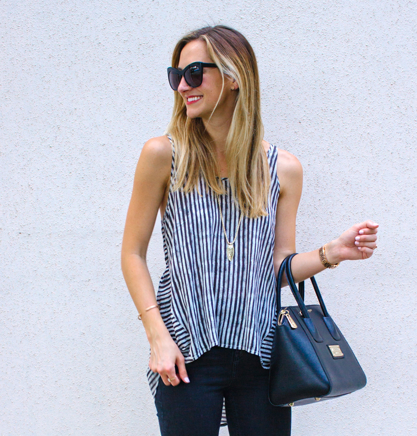 Striped Cold Shoulder Top - LivvyLand