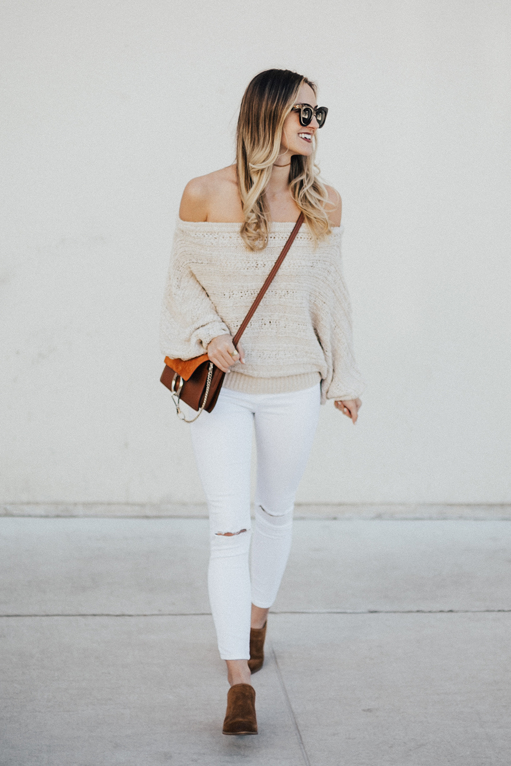 Slouchy Off Shoulder Sweater