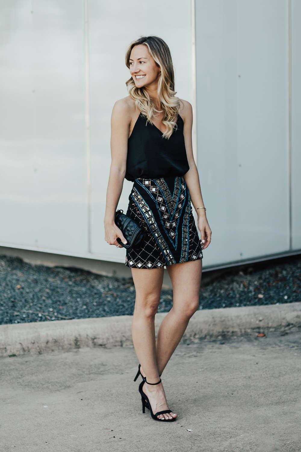 Embellished Mini Skirt - LivvyLand | Austin Fashion and Style Blogger