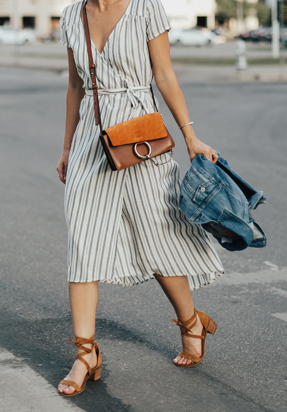 Striped Midi Wrap-Dress - LivvyLand ...