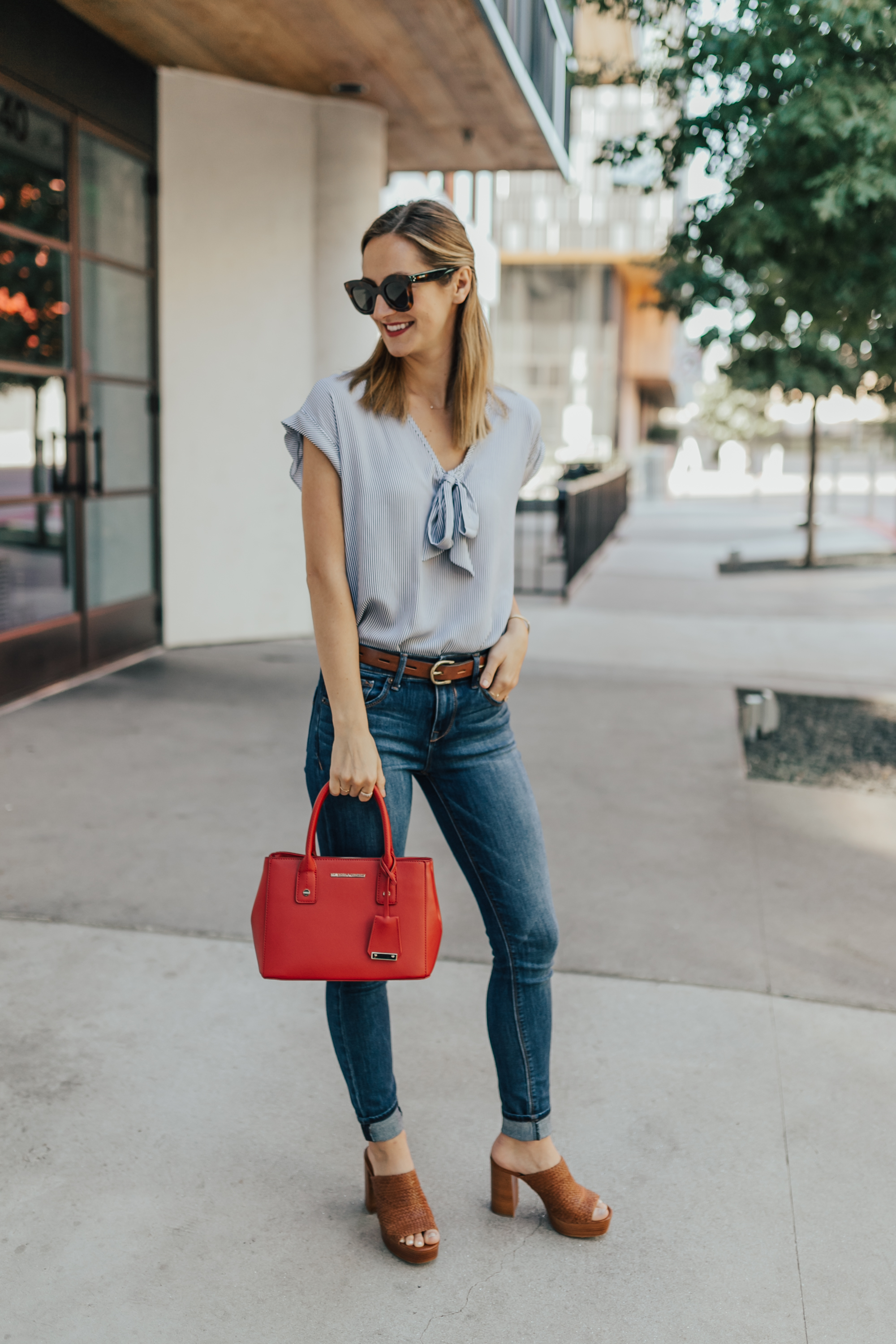 livvyland-blog-olivia-watson-new-york-and-company-striped-chiffon-top-red-handbag-austin-texas-fashion-blogger-4