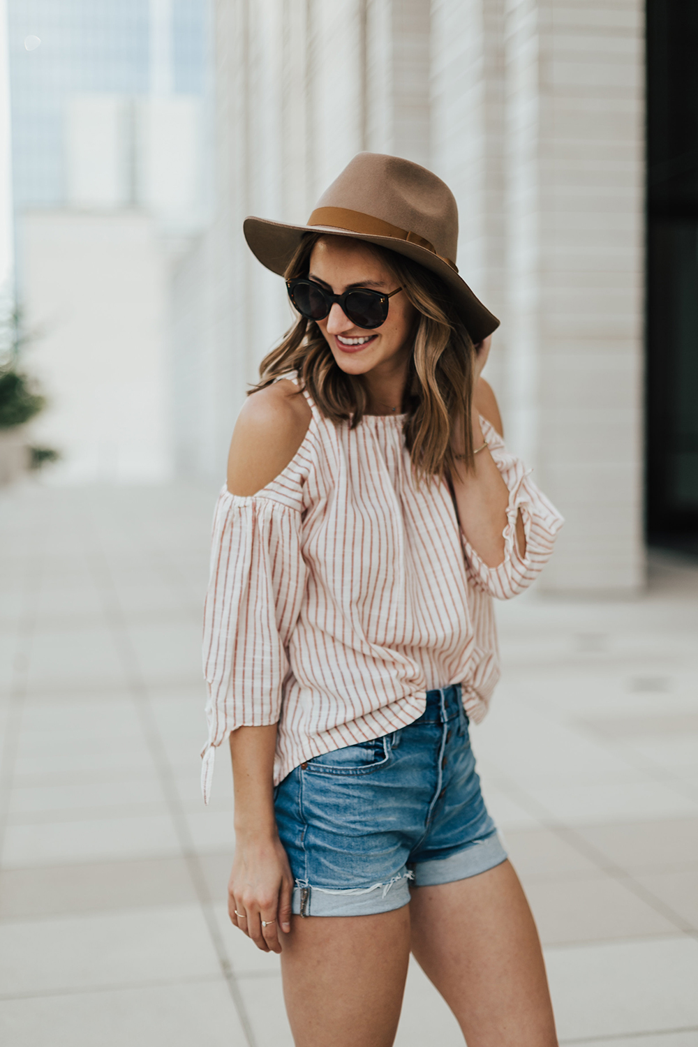 Striped Cold Shoulder Top - LivvyLand