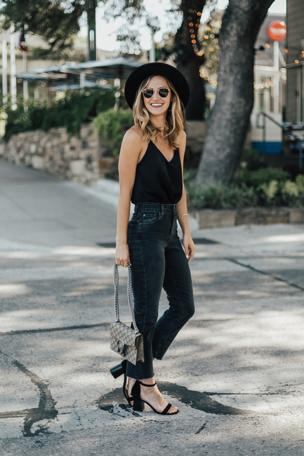 Black Satin Cami