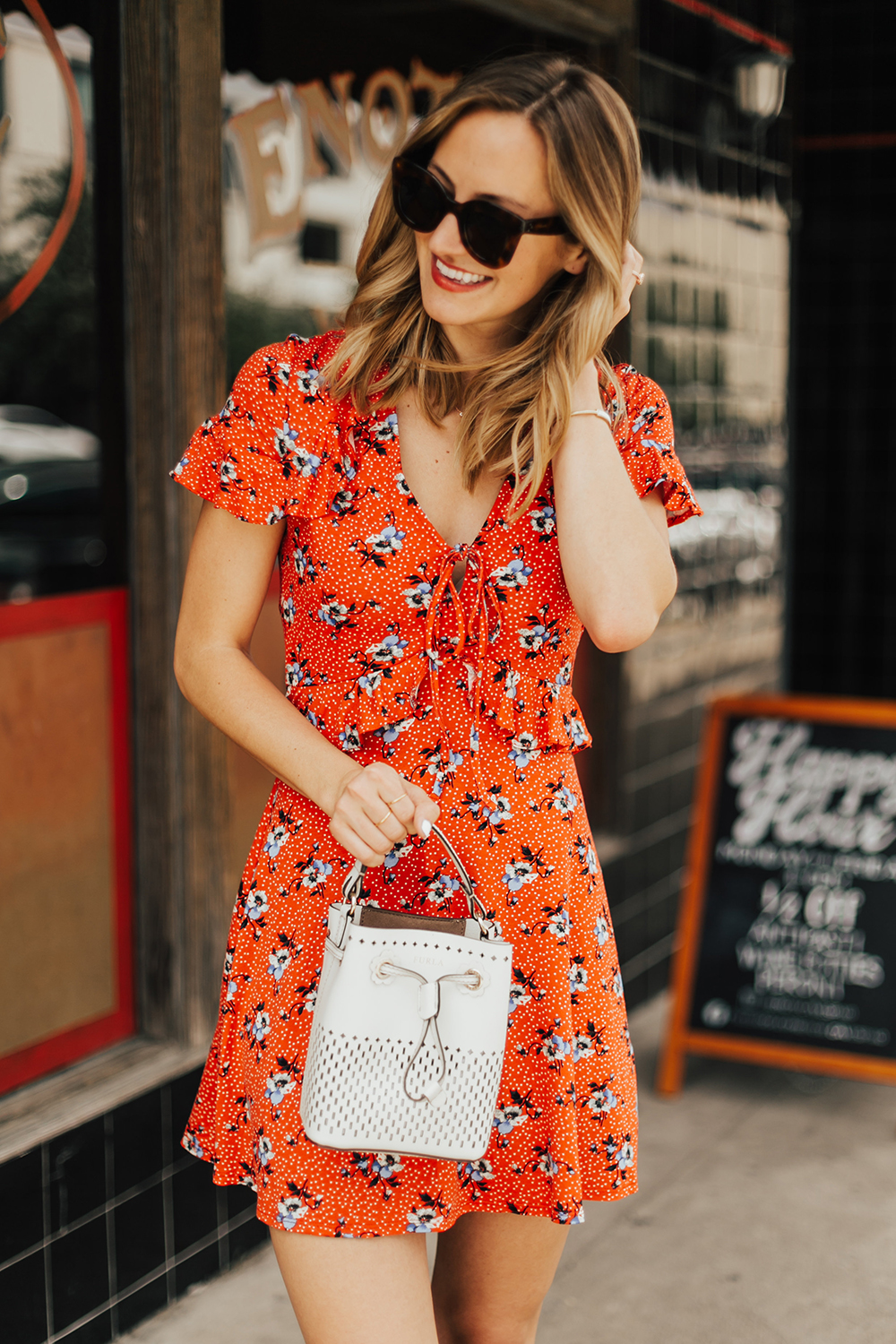 Poppy Floral Mini Dress - LivvyLand | Austin Fashion and Style Blogger