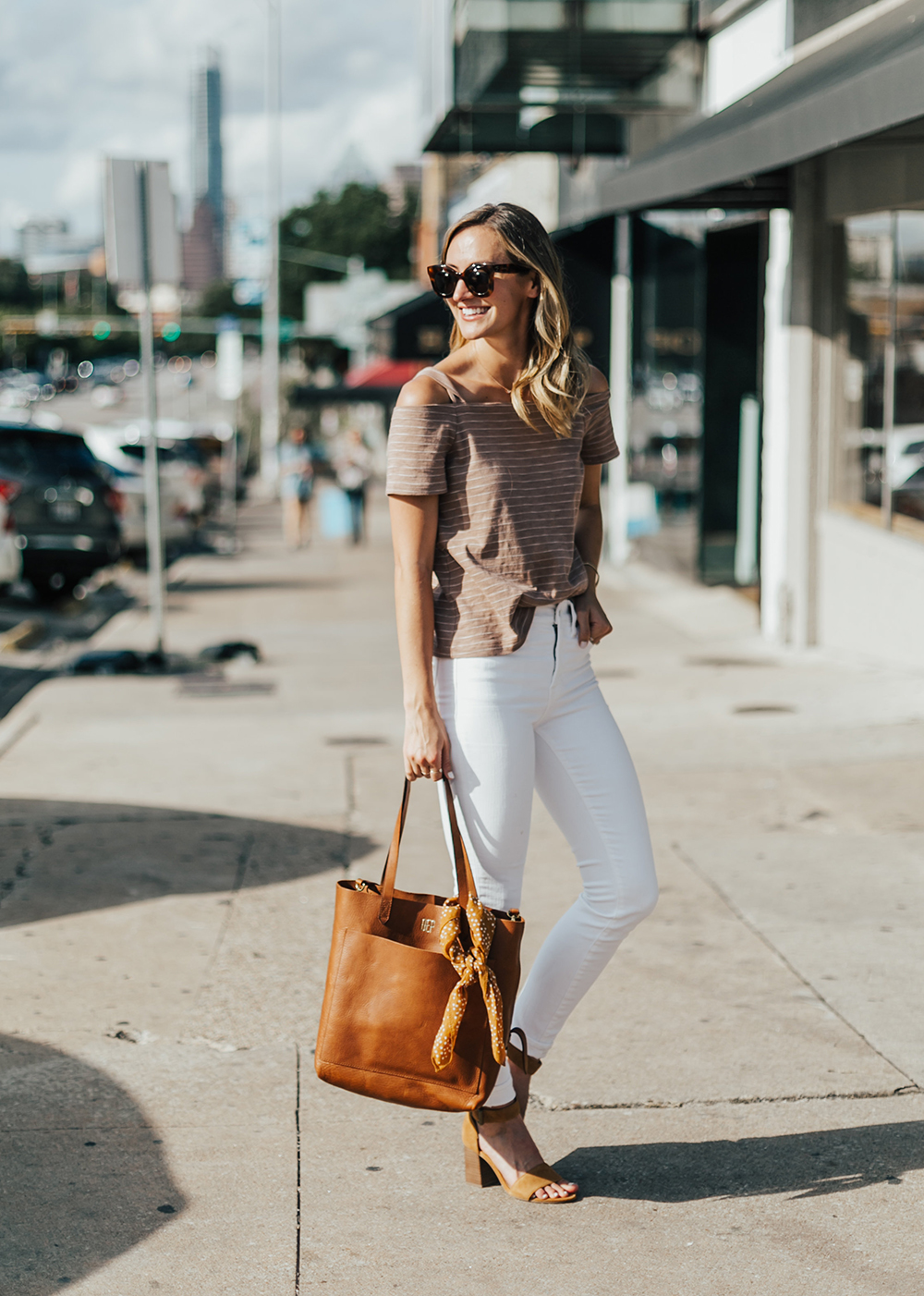 Striped Cold Shoulder Top - LivvyLand