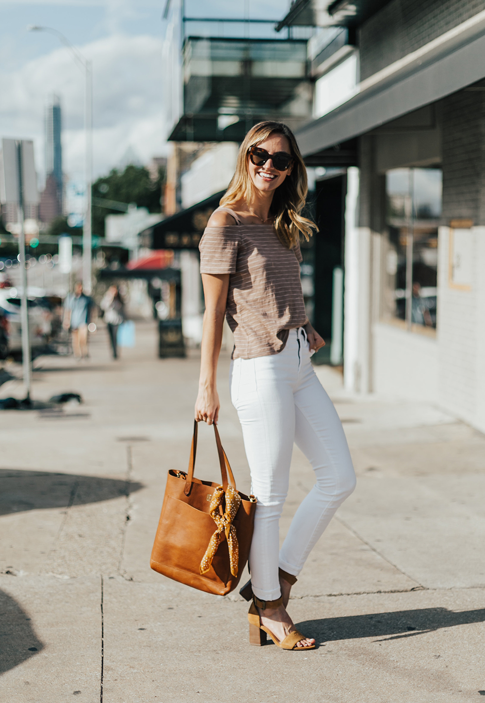 Striped Cold Shoulder Top - LivvyLand