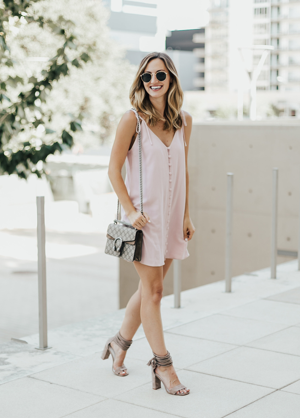 Blush Button Front Dress - LivvyLand